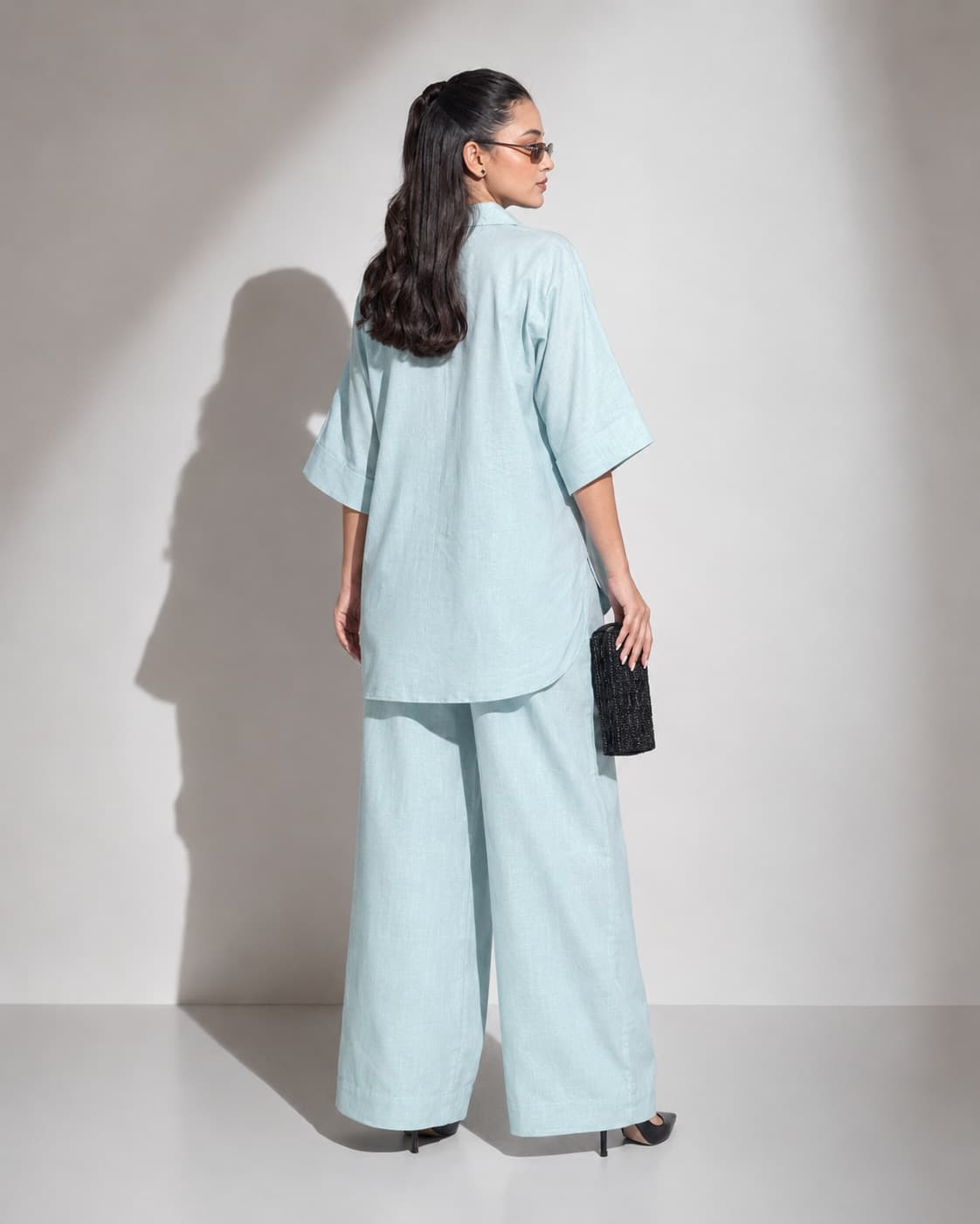 Sky Mist Blue Co-Ord Set Back View