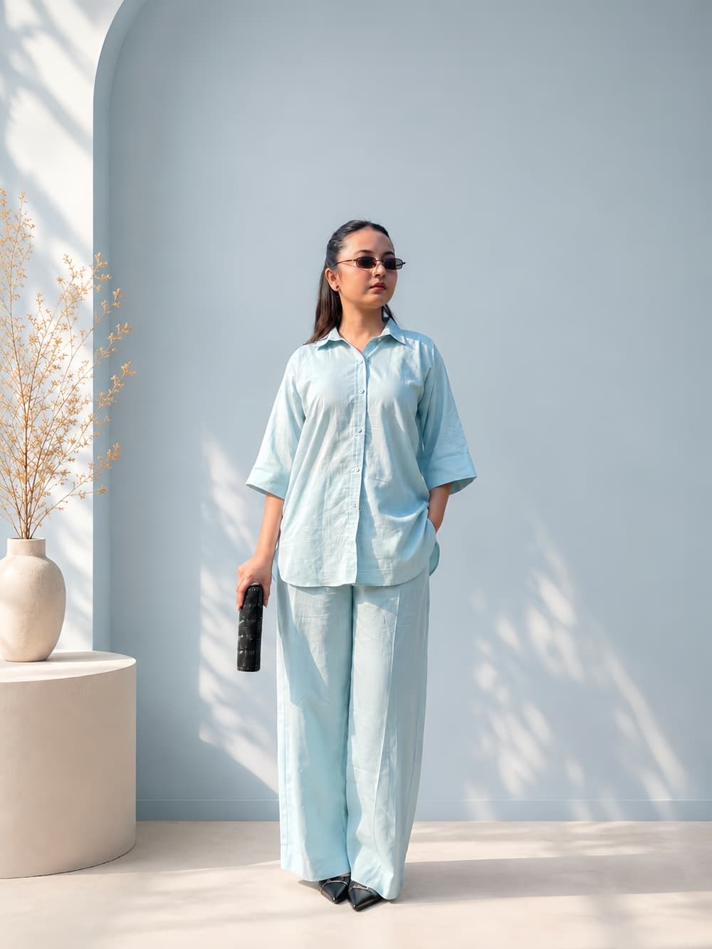Sky Mist Co Ord Set stylish women two piece outfit Pakistan